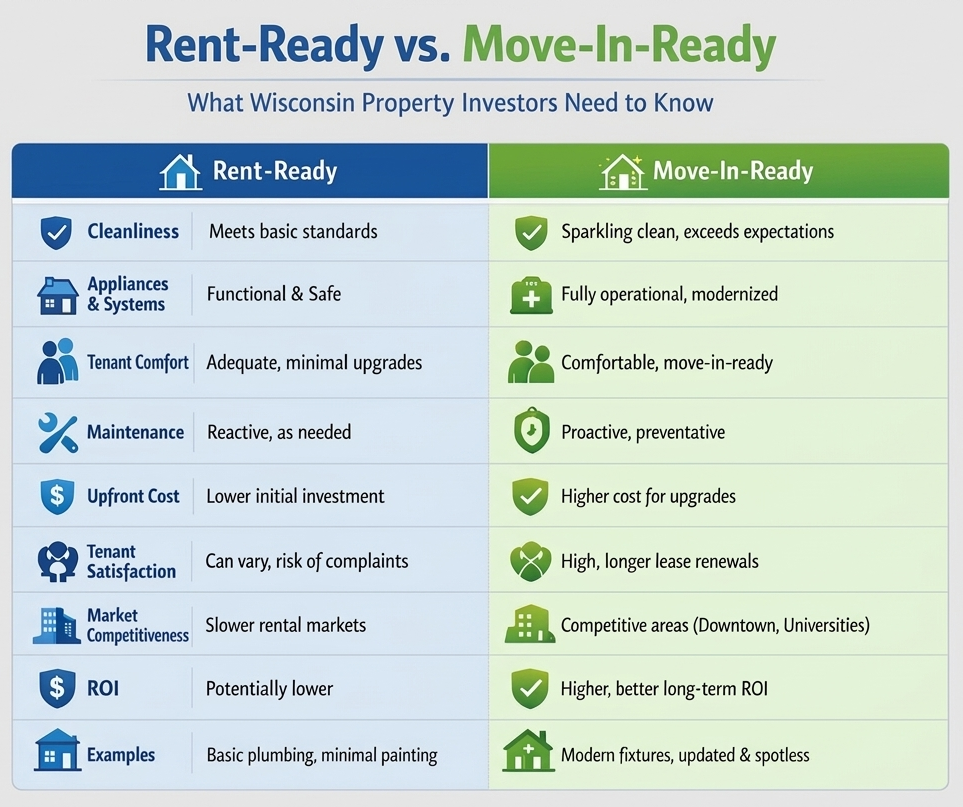 Rent ready vs. move in ready
